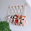 Stuffed Animal Toy Storage Rack Wall Hanging Net Tassel Design Vivid Color Easy To Hang Toy Doll Storage Organizer Nursery Room Decor