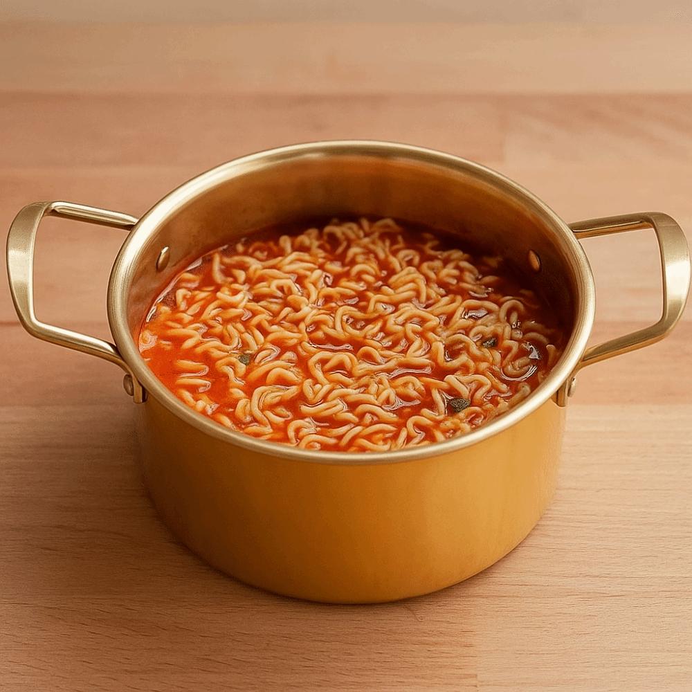 Углубленная корейская кастрюля для рамена из нержавеющей стали, кастрюля для приготовления супа, кухонная посуда, кастрюля для тушения, кастрюля для хот-пота