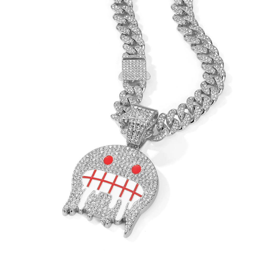 Ожерелье-чокер с подвеской Cold Face из сплава в стиле хип-хоп, 15 мм, кубинская цепь Iced Out