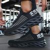 Men Running Walking Knit Shoes Fashion Monochromatic Casual Men Sneakers Breathable Sport Athletic Gym Lightweight Running Shoes