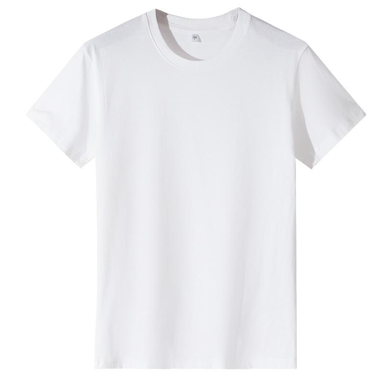 In Stock: 200G Pure Cotton Children's Short Sleeve Round Neck T-shirt - Customizable Class or Parent-Child Uniform