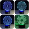 3d Led Night Light Football Desk Lamp Illuminating Lights 7 Color Gift Remote