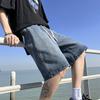 Five-point Pants Thin Section Denim Jeans Spring Summer Men's Drawstring Leisure Shorts