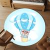 1pc Hot air balloon Teddy bear Round Chair mat Area Rug - Non-Slip, Floor Mat for Office, Bedroom, home decor Christmas Gift p0811435