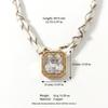 Adjustable Cord Knot Necklace Cubic Zirconia Rope Necklace Gifts Cord Necklace  Casual Outfits