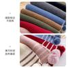 Striped Knitted Wool Scarf Women's Winter Red Hairball Scarf Warm Cute Girl Birthday Gift