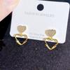 Sweet Love Earrings New Style Simple and Compact Student Earrings Temperament Fashionable and Cold Style Earrings for Women