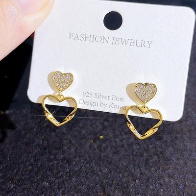 Серьги Sweet Love, новый стиль, простые и компактные студенческие серьги, темперамент, модные и холодные серьги для женщин