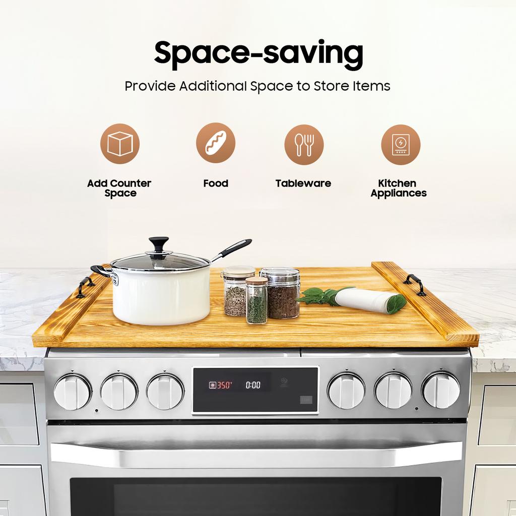 Крышка для дровяной печи из сосны Верх Дополнительное место для столешницы Кухонный органайзер Поднос для защиты раковины Современный дизайн для дома, кемпинга