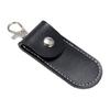 Fine Workmanship USB Drive Protective Case with Keyring Button Closure Flash Drive Cover Faux Leather U Disk Protective Pouch
