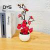 Simulation Bonsai Anti Fade Faux Silk Flower Nice-looking Fake Plum Blossom Flower Plant