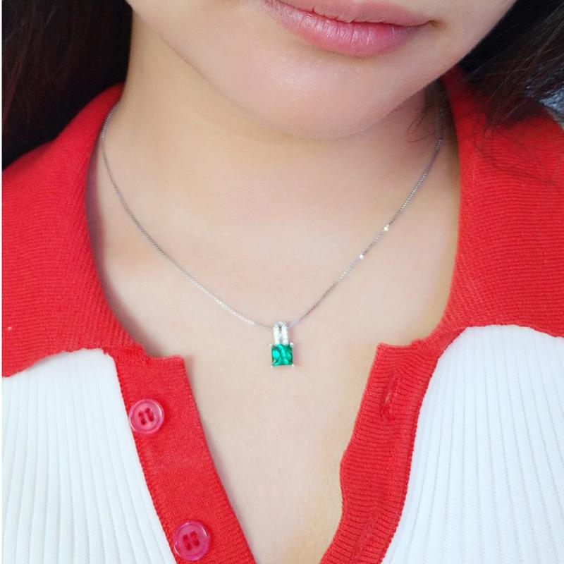 Gica Gema Ювелирные изделия из стерлингового серебра S925, прямоугольная великолепная персонализированная цепочка на ключицы для женщин, изысканные ювелирные изделия высокого качества, подарок на День святого Валентина