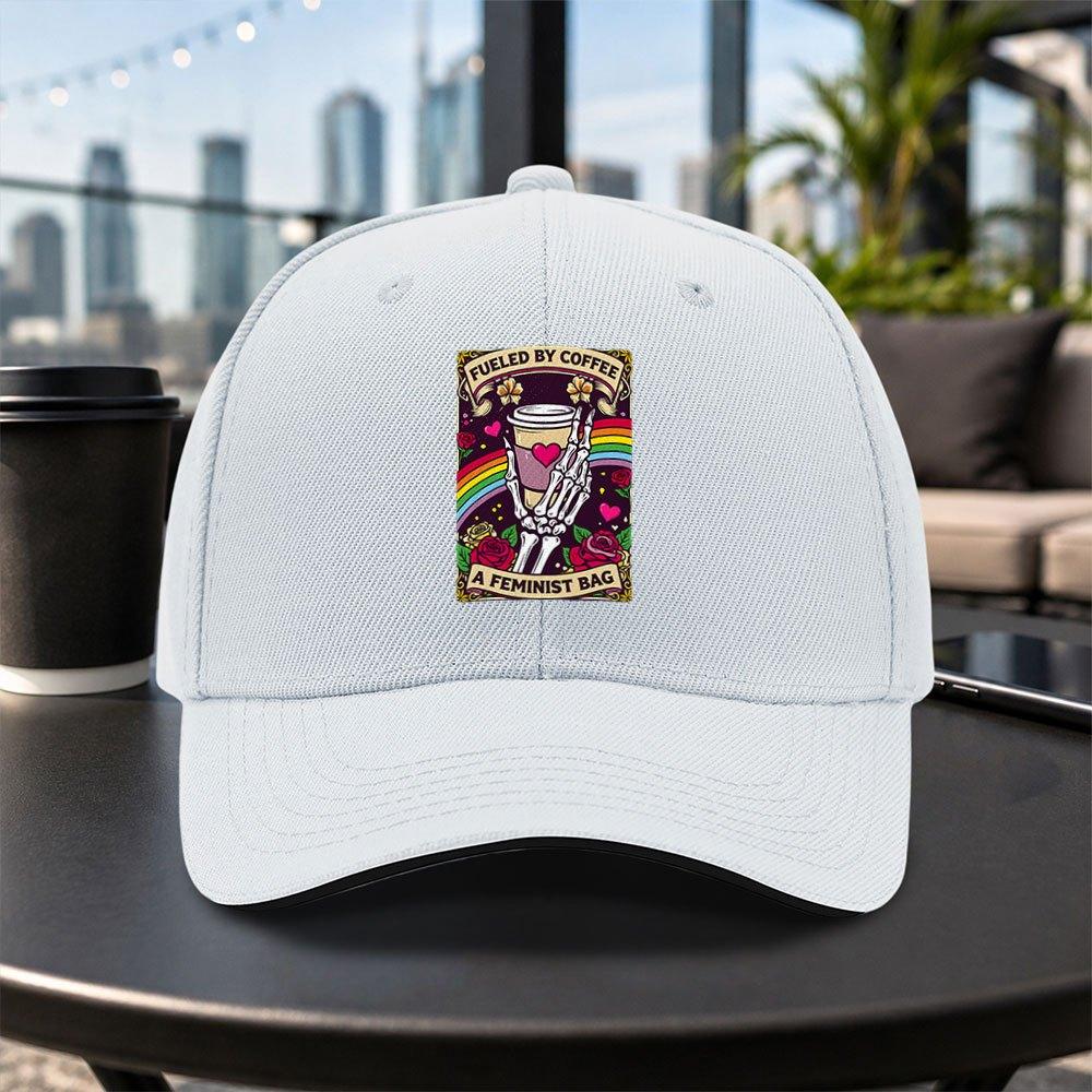 Coffee Skull Rose Baseball Cap Unisex Adjustable Duckbill Hat For Travel Parties Daily Wear Multicolor
