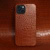 Чехлы для телефона из натуральной кожи для iPhone 17 16 15 Pro Max 11 12 13 14 XR XS Max Capa Роскошный деловой чехол с узором под крокодила Coque