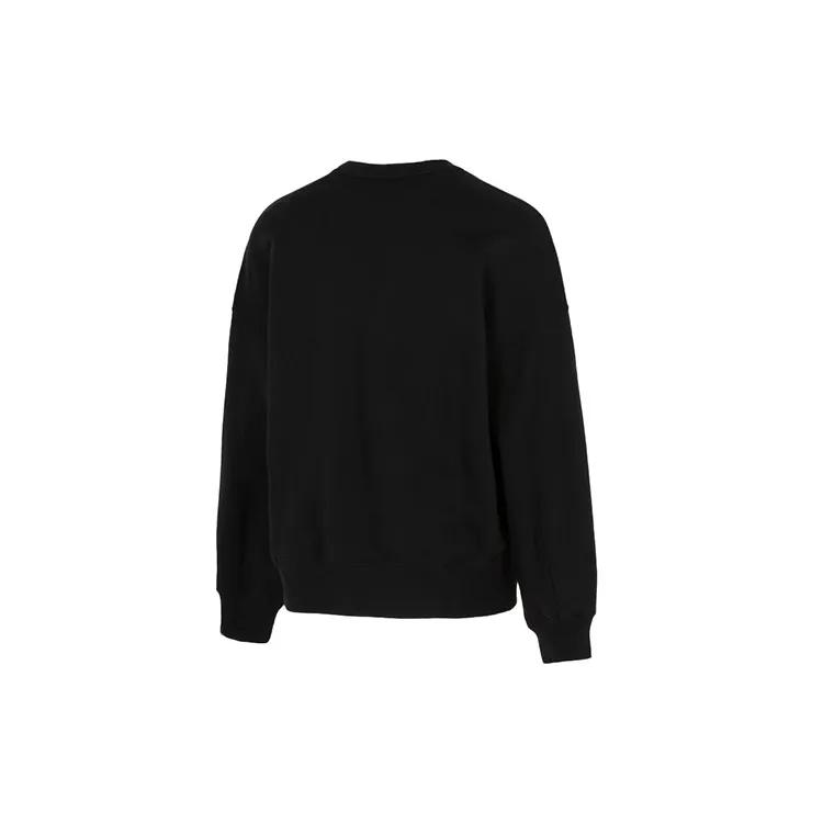PUMA Sweatshirts Women's Black Crew Neck Moderate Straight Fit (Unisex) Sweatshirts 673570 01