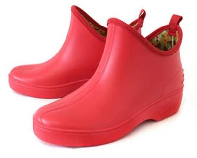 Красочные резиновые сапоги для женщин L [Без бренда], короткие, красные,