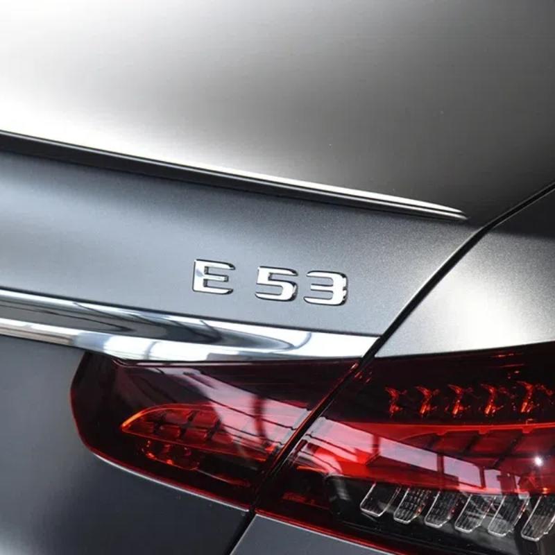 3D ABS E43 E53 E63 логотип черные хромированные буквы наклейка на автомобиль задний багажник эмблема значок для E-класса W213 W212 аксессуары