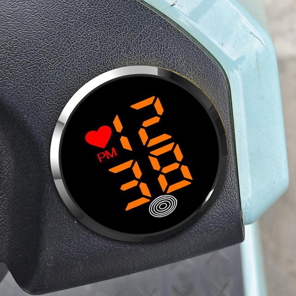 Dashboard Clock Motorbike Adhesive Digital Clocks Stick On Small LED Time Display Watch For Car Dashboard Air Vent Bike