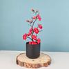 New 1 Pcs Artificial Cherry Blossom Bonsai Tree with Wooden Pot for Home Decor, Living Room