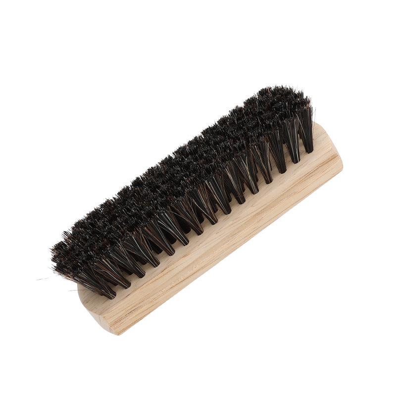 Premium Beech Wood Shoe Brush with Boar Bristles – Gentle Horsehair for Polishing & Dust Removal, Safe for Shoes