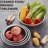 304 Stainless Steel Large Rice Washing Bowl 16.5-31.5cm Fruit Vegetable Washing Basket  Kitchen