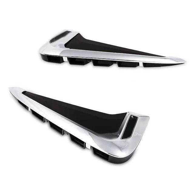 2Pcs Car Styling Side Wing Air Flow Fender Grill Outlet Intake Vent Trim For BMW X5 F15 2014 2015 2016 2017