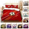 Home Bedding Set Football Print Washed Quilt Cover Set Soft Young People Breathable Bedding Set Comfortable Polyester Soft
