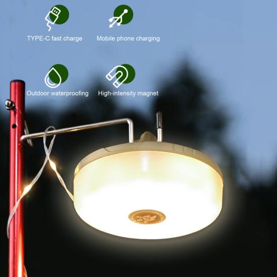 8/10 м сказочный светильник для кемпинга, IP44, водонепроницаемый, высокой яркости, светодиодный, магнитный, USB, перезаряжаемый, портативный, для уличного украшения палатки, лампа для освещения окружающей среды