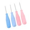 4 Pcs Awl Tool Incisive Sturdy Sewing Awls Tools with Plastic Handle for DIY Leather Craft Sewing