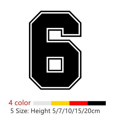 Цифры 6, гоночный номер, наклейка на шлем, гоночные виниловые наклейки, аксессуары для мотоциклов, автомобильная наклейка