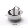 1pcs DIY Tart Rings 8*4cm Dessert Cake Mold Slicer Cutter Stainless Steel Circular with Pusher Kitchecn Pastry Baking Tools