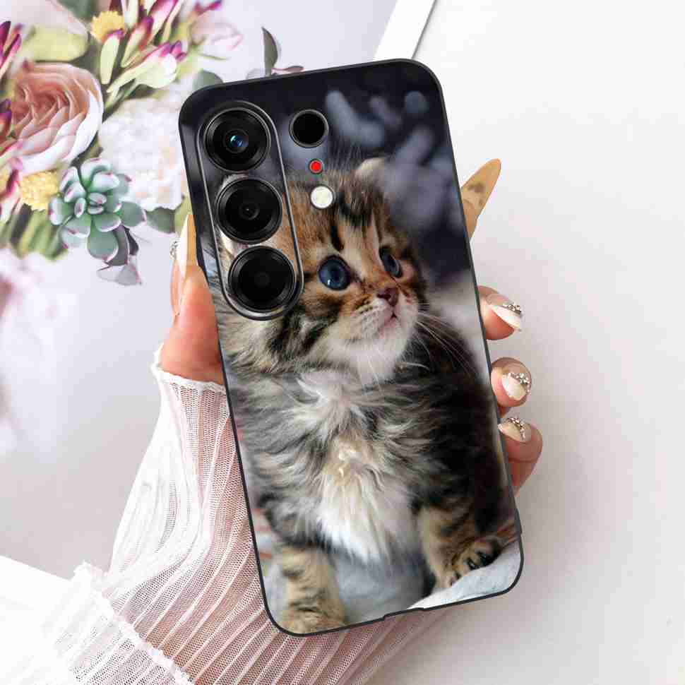 Милый расписной чехол для Tecno Camon 50 4G CN5 Мягкий силиконовый Fundas Чехлы для телефона для Tecno Camon50 4G 6.78" Черный чехол Coque