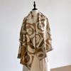 Scarf Autumn And Winter Shawl Japanese And Korean Imitation Cashmere Soft Imitation Cashmere Camellia Cold-Proof Atmosphere Warm Scarf