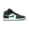 Air Jordan 1 Mid PreSchool 'Black Pine Green' (Unisex) Black / Pine Green / White / Gym Red Kids' Basketball Shoes 640734 067