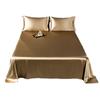 Yousheng Glossy Satin Sheets Solid Color Bed Sheet with 2 Pillowcases Cooling Wrinkle-Free Silky Smooth Sheets for Most Bed Sizes