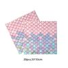 51pcs Mermaid Party Tableware Set Including Plates Napkins Tablecloths Cups
