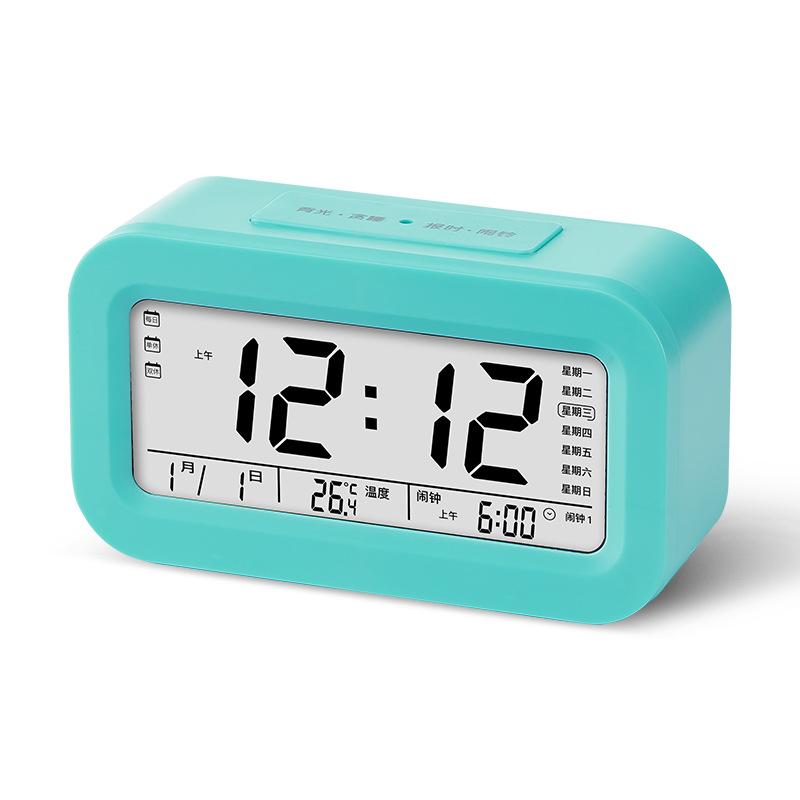 Charging Voice Clock Three Sets of Alarm Clock Smart Smart Clock Creative Mute LED Electronic Alarm Clock Gift
