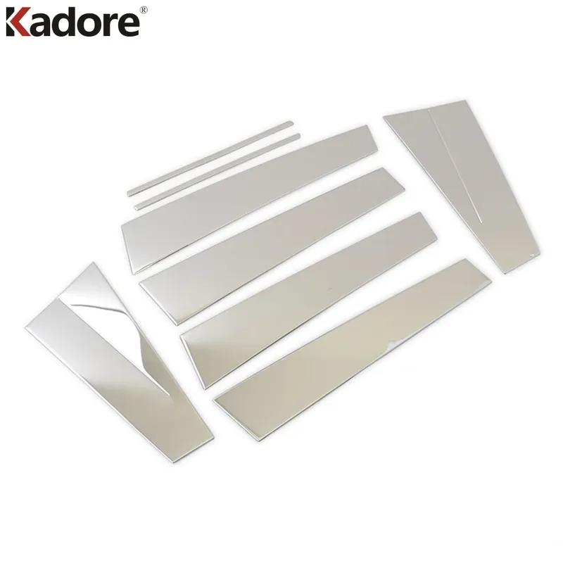 For Jeep Compass 2017- Steel Car Window Center Pillar Cover Trim Window Middle B C Pillars Post Strip Accessories