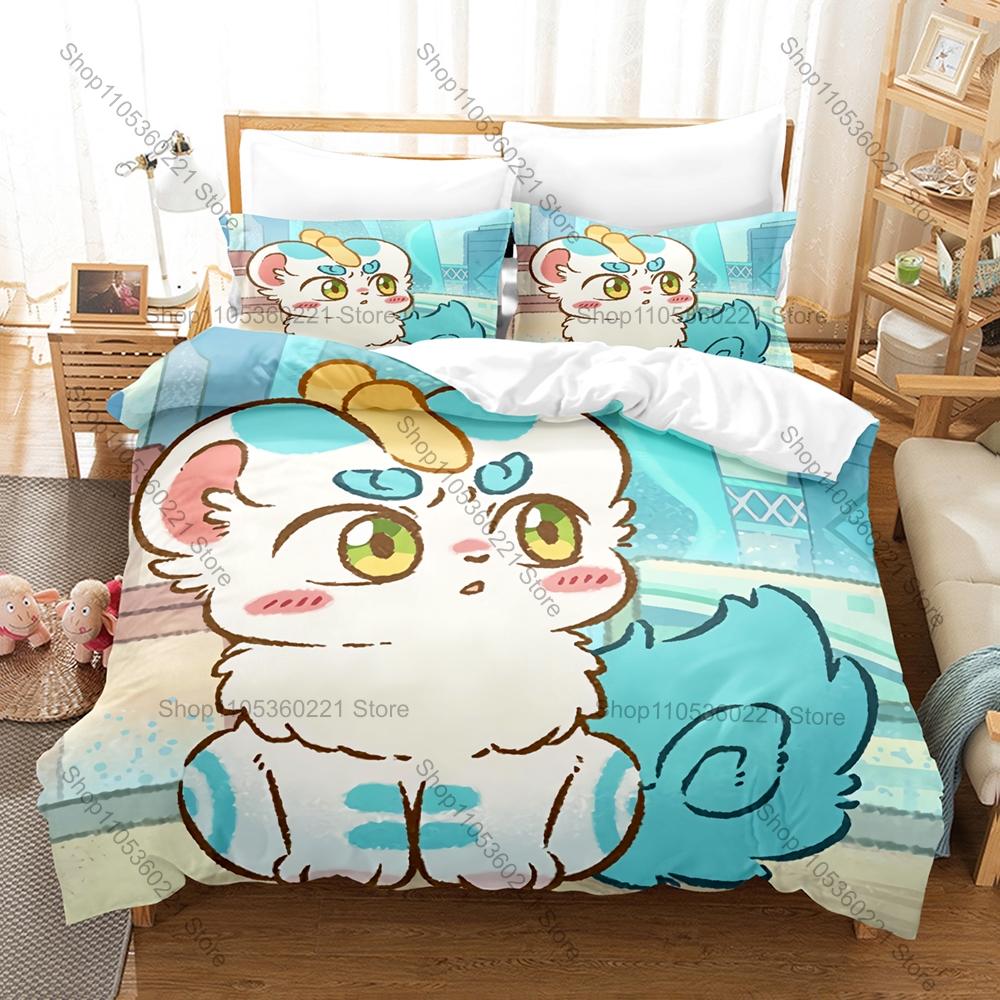 Fabulous Beasts Magical Unicorn Dragon Phoenix Myth Creature HD Print Bedding Set Duvet Cover + 2 Pillowcases Fantasy Room Decor