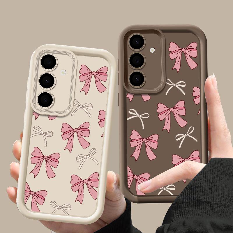 Силиконовый чехол с галстуком-бабочкой для Samsung Galaxy S26 S25 S24 Ultra S23 S22 Plus S25 FE A57 A37 A17 A56 A27 A36 A26 A16 A55 A35 A15