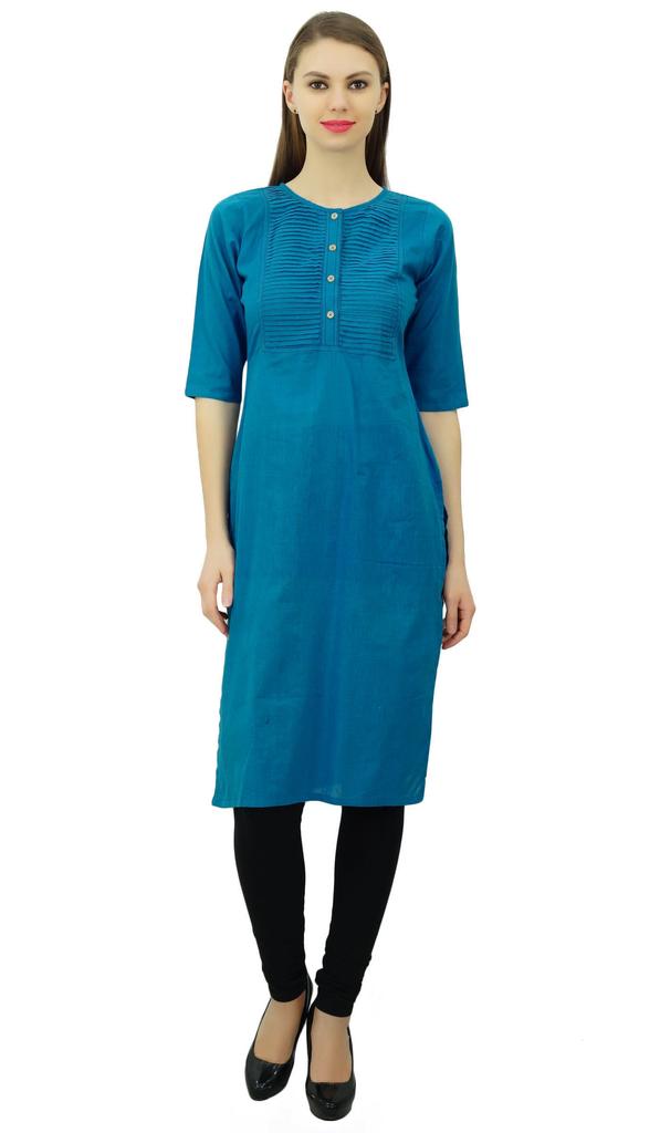 Phagun Cotton Designer Kurta Women Ethnic Top Tunic Indian Dress Straight