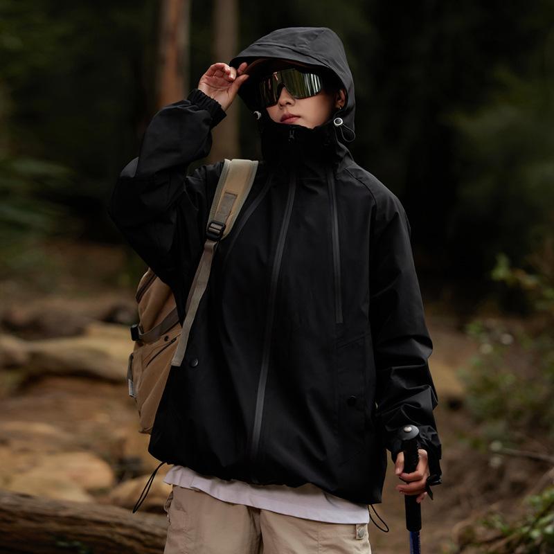 Outdoor Contrast Color Jackets for Men Women In Spring and Autumn Mountaineering Clothing Couple Jackets