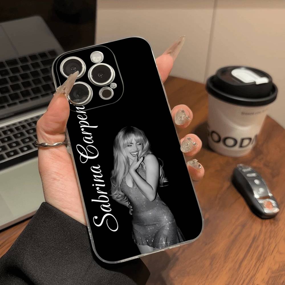 Певица S-Сабрина Карпентер Прозрачный Чехол Для iPhone 11 12 13 14 15 16 17 Air Pro Max Plus Mini Ударопрочный Чехол