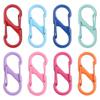4pcs S Type Colorful Alloy Paint Spring Buckle Carabiner Anti-Theft Mini Keychain Hook Backpack Outdoor Hanging Connection Ring