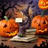 Halloween Witch Reading Book Resin Statue Ornaments, Handicraft Home Decoration Desktop Ornaments Gift