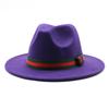Big Eave Hat Fashion Flat Top Hat Men'S And Women'S Woolen Jazz Hat