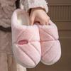Autumn and Winter Couple Warm Cotton Slippers Thickened Bottom Fluffy Slippers Home Indoor Non-slip Soft-soled Cotton Shoes