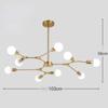 Nordic Modern Minimalist Living Room Dining Room Bedroom Chandelier Molecule Branch Home Ceiling Lamp
