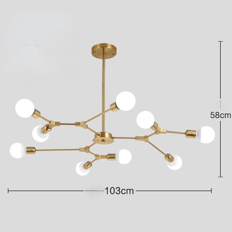Nordic Modern Minimalist Living Room Dining Room Bedroom Chandelier Molecule Branch Home Ceiling Lamp