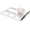Oval Melamine 6-Compartment Divided Tray